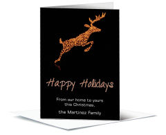 Christmas Black Glowing Reindeer Cards  5.50